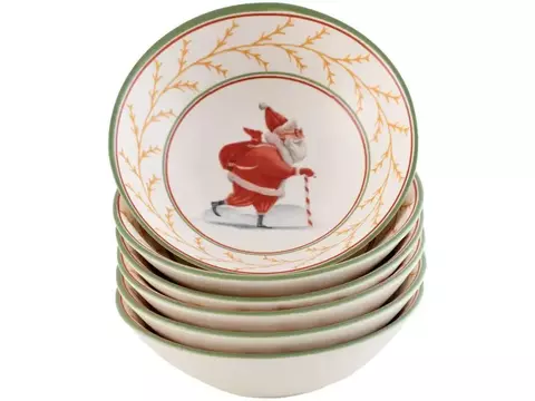 Kit de Bowls em Cerâmica (6 Peças) - Coleção Papai Noel - comprar online