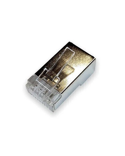 Ficha Plug Rj45 Blindada Glc Ftp Categoria 6 X 100 Unidades