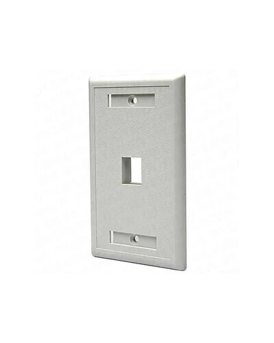 GLC Faceplate CE-4035 1 Puerto RJ45 Cat5e Cat6 Blanco