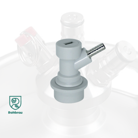 Conector Ball-Lock Cinza para gás, espigão 1/4 (HBS 0001-01)