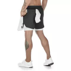 2020 verão correndo shorts dos homens 2 em 1 esportes jogging shorts de fitness treinamento secagem rápida dos homens ginásio shorts esporte ginásio calças curtas - comprar online
