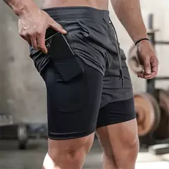 2020 verão correndo shorts dos homens 2 em 1 esportes jogging shorts de fitness treinamento secagem rápida dos homens ginásio shorts esporte ginásio calças curtas