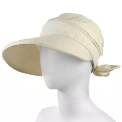 Boné feminino feminino ao ar livre anti-UV verão viseira chapéu de sol aba larga chapéu de praia