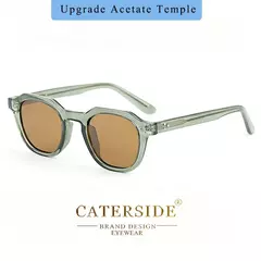 Caterside retro polarizado óculos de sol dos homens ultraleve tr90 quadro polígono feminino óculos de sol ao ar livre alta qualidade viagem - GT SHOP