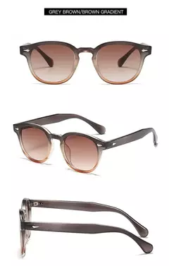 Jnpcxi qualidade novo retro redondo óculos de sol feminino moda rebites decoração tons uv400 masculino punk leopardo óculos de sol - loja online