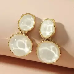 Brincos redondos geométricos da moda feminina, 2 peças, acessórios de joias adequados para data, festa, festival Gifts-E32 na internet