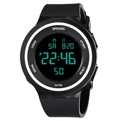Relógio esportivo masculino multifuncional casual esportivo à prova d'água luminoso LED digital relógio infantil mostrador grande relógios eletrônicos para estudantes - GT SHOP