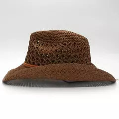 Chapéu de sol de cowboy ocidental vintage, chapéu de palha para homens e mulheres, viagem ao ar livre, estilo étnico, presente, proteção uv, chapéu de praia na internet