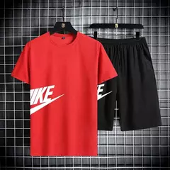 2025 nova tendência da moda masculina verão conjunto de camiseta de manga curta, esportes casuais fitness correndo shorts conjunto, conjunto de duas peças, fashiona - comprar online