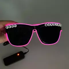 Imagem do Led apenas casado óculos de casamento noiva para ser surpresa presente casal óculos lembranças brilhantes coração óculos de sol casados