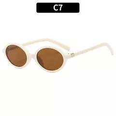 Imagem do Novos óculos de sol ovais para mulheres marca de moda preto pequeno quadro óculos de sol feminino retro lentes claras senhora na moda uv400