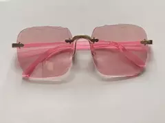Óculos de sol sem aro quadrado para mulheres e homens, óculos de sol gradiente UV400 Shades, designer de luxo, moda verão - GT SHOP