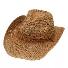 Chapéu de sol de cowboy ocidental vintage, chapéu de palha para homens e mulheres, viagem ao ar livre, estilo étnico, presente, proteção uv, chapéu de praia - comprar online