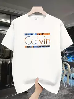 2025 calvin camiseta masculina lazer moda manga curta algodão t de alta qualidade marca luxo camiseta verão streetwear y2k + topos - GT SHOP