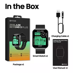 Novo zeblaze além de 3 plus gps relógio inteligente 1.78 display amoled embutido amazon alexa fazer/reparar chamadas telefônicas 3atm smartwatch - loja online