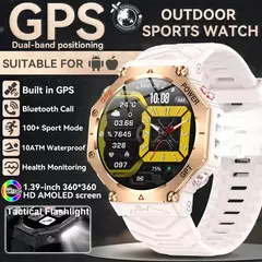 Relógio inteligente militar t-rex 3 bulit-in gps bússola altímetro barométrico 10atm ip69k à prova d' água amoled bluetooth chamada relógio inteligente - GT SHOP