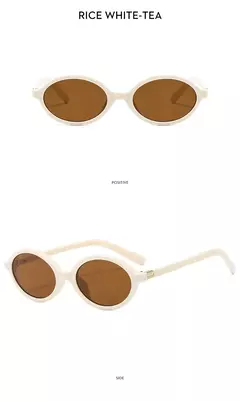 Novos óculos de sol ovais para mulheres marca de moda preto pequeno quadro óculos de sol feminino retro lentes claras senhora na moda uv400