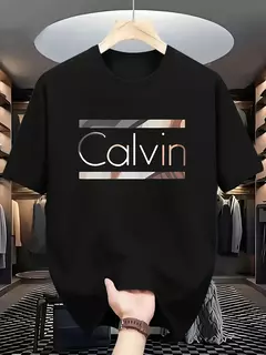 2025 calvin camiseta masculina lazer moda manga curta algodão t de alta qualidade marca luxo camiseta verão streetwear y2k + topos