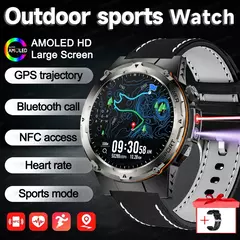 2025 novo popular ao ar livre rastreador gps esportes relógio inteligente masculino 500mah nfc hd chamada ip68 profundidade à prova dip68 água relógio masculino para xiaomi - loja online