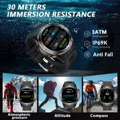 2025 novo popular ao ar livre rastreador gps esportes relógio inteligente masculino 500mah nfc hd chamada ip68 profundidade à prova dip68 água relógio masculino para xiaomi - comprar online
