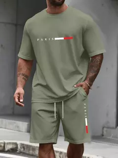 Fato de treino masculino 2 peças ? O-pescoço camisa de manga curta shorts definir terno de corrida masculino plus size t camisas homem roupas verão camiseta