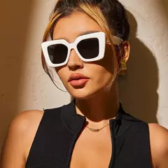 Óculos de sol quadrados oversized feminino personalidade simples 2025 óculos feminino moda retro óculos feminino gafas de sol mujer - loja online