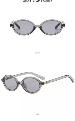 Novos óculos de sol ovais para mulheres marca de moda preto pequeno quadro óculos de sol feminino retro lentes claras senhora na moda uv400 - comprar online