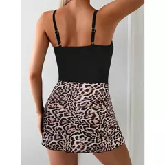 2025 Novo maiô feminino estampado de uma peça estilo vestido – roupa de banho lisonjeira e emagrecedora com controle de barriga para praia - GT SHOP