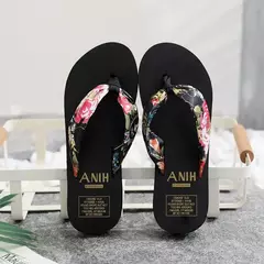 Imagem do Bohemian Satin Ribbon Flip Flop para mulheres, sandálias femininas de verão, sapatos de praia, sandália simples de lazer, feminina, EVA, 2024