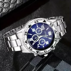 Moda masculina relógios de negócios luxo grande mostrador relógios de quartzo para homem conjunto relogio masculino reloj hombre (sem caixa) oba?? ??? ???