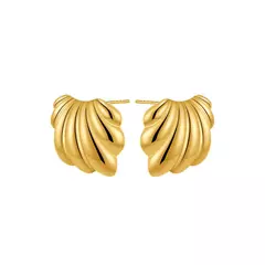 Moda de aço inoxidável multicamadas círculo torção nó brincos para mulheres textura cor misturada banhado a ouro brinco de declaração bijoux - loja online