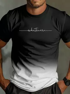 Manga curta masculina verão ao ar livre respirável em torno do pescoço camiseta manga curta clássico padrão de listra tamanho grande solto curto masculino - GT SHOP