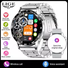 Imagem do Lige 2025 novo smartwatch masculino para android ios telefone 1.38 hd bluetooth chamada monitor de freqüência cardíaca à prova dwaterproof água esporte relógio inteligente feminino"