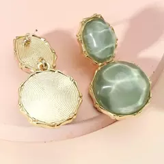 Imagem do Brincos redondos geométricos da moda feminina, 2 peças, acessórios de joias adequados para data, festa, festival Gifts-E32