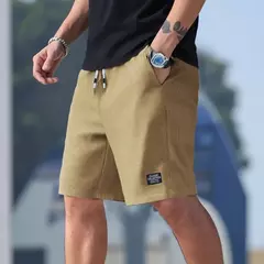 Shorts masculinos, calças casuais masculinas, shorts de praia masculinos, shorts esportivos masculinos, novo tecido texturizado elegante, calças respiráveis, adequados para uso casual diário e esportes - GT SHOP