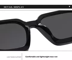 2 pçs nova armação quadrada óculos de sol mulher grande quadro design óculos de sol feminino lente preta estilo simples uv400 oculos - comprar online