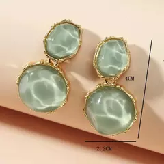 Brincos redondos geométricos da moda feminina, 2 peças, acessórios de joias adequados para data, festa, festival Gifts-E32 na internet