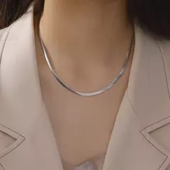 Skyrim Colar de corrente de cobra de aço inoxidável para mulheres, homens, cor de ouro, cor de espinha de peixe, correntes de pescoço 2023 Tendência de jóias para presente quente - loja online