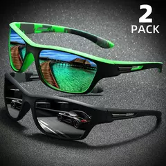 Óculos de sol envoltórios polarizados, 2 peças, para homens e mulheres, pesca, proteção uv, perfeito para esportes ao ar livre, viagens, direção - comprar online
