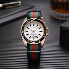 Novo relógio de calendário com pulseira de nylon masculina da moda, luxuoso e simples relógio de quartzo com luz noturna para homens e mulheres de negócios