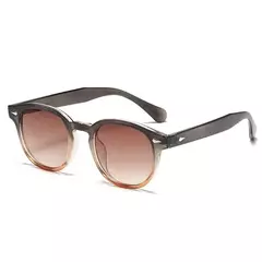 Jnpcxi qualidade novo retro redondo óculos de sol feminino moda rebites decoração tons uv400 masculino punk leopardo óculos de sol - comprar online