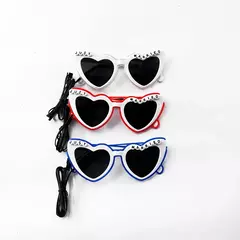 Led apenas casado óculos de casamento noiva para ser surpresa presente casal óculos lembranças brilhantes coração óculos de sol casados