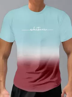 Manga curta masculina verão ao ar livre respirável em torno do pescoço camiseta manga curta clássico padrão de listra tamanho grande solto curto masculino