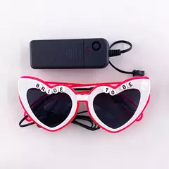 Led apenas casado óculos de casamento noiva para ser surpresa presente casal óculos lembranças brilhantes coração óculos de sol casados - loja online