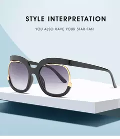 Óculos de sol redondos para mulheres e homens, óculos de sol retrô designer, óculos UV400, nova moda - loja online