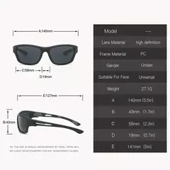 Óculos de sol envoltórios polarizados, 2 peças, para homens e mulheres, pesca, proteção uv, perfeito para esportes ao ar livre, viagens, direção - loja online