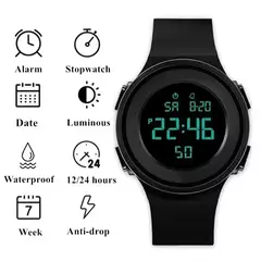 Relógio esportivo masculino multifuncional casual esportivo à prova d'água luminoso LED digital relógio infantil mostrador grande relógios eletrônicos para estudantes - loja online