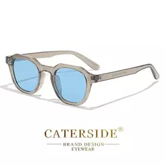 Caterside retro polarizado óculos de sol dos homens ultraleve tr90 quadro polígono feminino óculos de sol ao ar livre alta qualidade viagem na internet