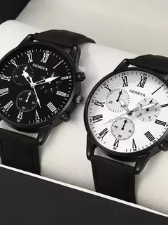 Mscxdk marca 2 pçs conjunto casal moda casual relógios de couro senhoras simples dial quartzo relógios de pulso vestido montre femme na internet