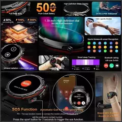 2025 novo popular ao ar livre rastreador gps esportes relógio inteligente masculino 500mah nfc hd chamada ip68 profundidade à prova dip68 água relógio masculino para xiaomi na internet